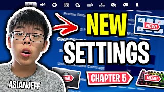 AsianJeffs NEW Settings in Fortnite Chapter 5 BEST STRETCH RES [upl. by Anuahs]