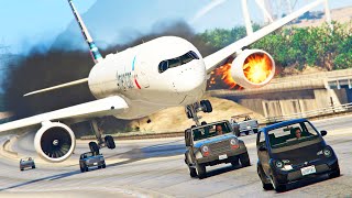 GTA 5 Airplane Crash Landing  Aircraft in Distress [upl. by Adnohsar]