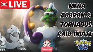 Pokemon Go Live Tornadus Incarnate And Mega Aggron Raid invite  GBL [upl. by Toille]