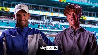 quotThey say third time luckyquot 🍀  Gigor Dimitrov and Jannik Sinner PREVIEW their Miami Open Final [upl. by Madelena]