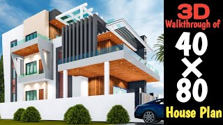 40×80 House Plan  3200 SQFT House design  ऐसा लाजवाब घर नहीं देखा होगा  creativearchitects [upl. by Otrevlig]