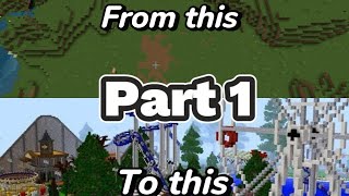 BUILDING A MINECRAFT THEME PARK Part 1Foundations [upl. by Kessia]