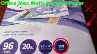 ✅ How To Use Office Max Multi Purpose Paper Review [upl. by Oba640]