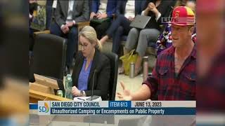 East Village resident Giorgio Kirylo speaks in support of Unsafe Camping Ordinance [upl. by Fia252]