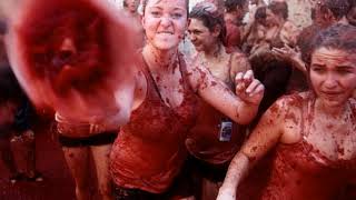 La Tomatina Festival History and Interesting Facts [upl. by Eilram]