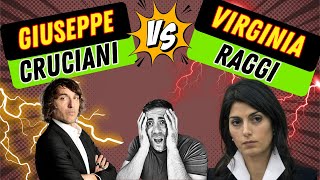 Giuseppe Cruciani vs Virginia Raggi scontro tra titani [upl. by Shaner]