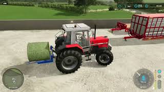 FS22  AGHALEE FARM REVISITED 57  3095 DRAWING BALES [upl. by Idnal578]