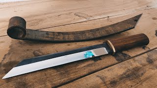 Knife Making Viking Seax Knife From Leaf Spring [upl. by Ailin]