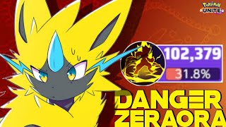 Zeraora Becomes Insanely Dangerous with this OP Discharge Build 🫠  Pokemon Unite [upl. by Okiam]