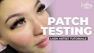 Lash Extension Tutorial  Patch Testing [upl. by Ylas]