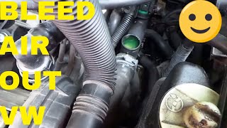 How To Bleed Air Out Of A Volkswagen Cooling System [upl. by Aitercul]