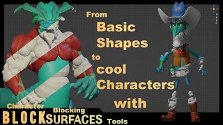 From Basic Shapes to Cool Characters in Blender with BlockSurfaces addon blender 3d animation [upl. by Dionne]