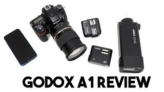 Godox A1 Smart Phone Flash and Trigger Review and How to guide Flashpoint M1 PRO [upl. by Ytineres810]