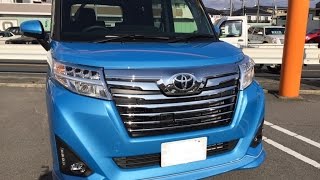 TOYOTA 新型ROOMY「ルーミー」CUSTOM G”S” 可愛い色ファインブルーをみてきました！impression [upl. by Aidnic]