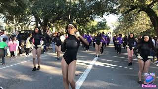 Jeanerette Senior High quotPurple Marching Machinequot Band  Bayou Mardi Gras Parade 2024 New Iberia LA [upl. by Acquah]