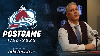 Colorado Avalanche Postgame LIVE Jared Bednar R1G5 [upl. by Yriek743]