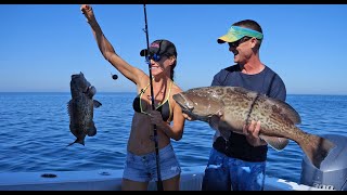 Crystal River GROUPER FISHING   Livin the Dream [upl. by Chessa]