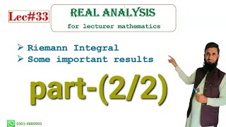 Real analysis lec3322 Riemann integrable function [upl. by Nytsirk]