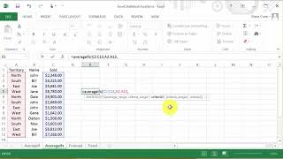 Excel AVERAGEIFS Function [upl. by Anrak]