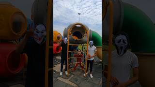 Bella ciao playground parkour vs horror ghosted face pov [upl. by Olemrac]