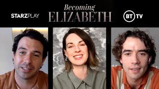 Becoming Elizabeth interviews Cast talk modern sweary scripts and filming intimate scenes [upl. by Tlok]