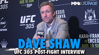 UFC Exec Dave Shaw Recaps UFC 305 Reacts to Judge Being Pulled After Sketchy 3027 Scorecard [upl. by Danby]