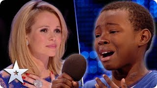 Malaki FIGHTS BACK TEARS during emotional Beyonce cover  Britains Got Talent [upl. by Hada440]