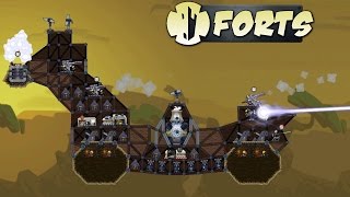 Forts FLYING BATTLESHIPS Lets Play Forts Gameplay [upl. by Ahilam402]