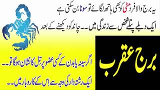 Scorpio Horoscope and astrology  Personality Detail In Urdu  Anam Home Remedy [upl. by Notfa]