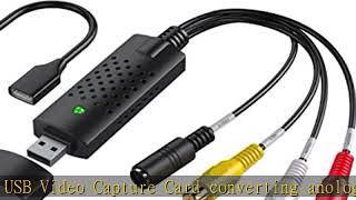 Video Capture Card USB Video Capture DeviceRCA to USB Audio Video ConverterVHS Mini DV VCR Hi8 D [upl. by Ikin406]