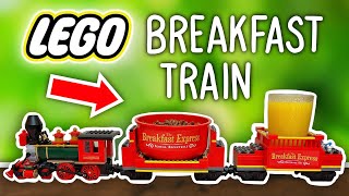 I Built a LEGO Breakfast Train Rube Goldberg Machine [upl. by Ylrbmik]