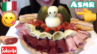 ASMR toasted bread with cheese and various types of ham eating sounds [upl. by Bolte]