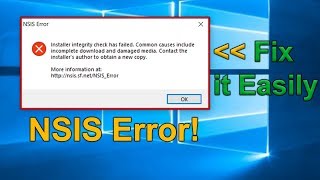 NSIS Error fix windows 10  Solved Easy Method [upl. by Esil]