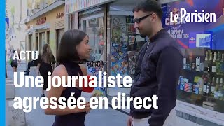 Un homme interpellé après avoir mis une main aux fesses à une journaliste en plein direct [upl. by Pournaras]