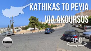 From Kathikas to Peyia via Akoursos  in 360 [upl. by Jandy407]