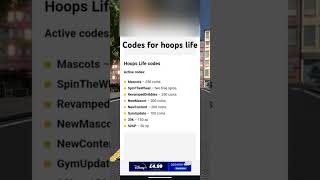 Codes for HOOPS LIFE roblox codes 2kcommunity build hoopslife basketball [upl. by Swanhilda302]