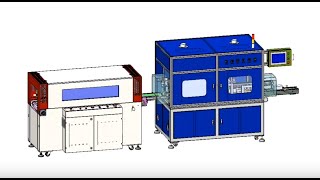 Gift box wrapping and cutting fourcorner heat shrink machine3Dmodeldesign0001mechanical [upl. by Ennayllek274]