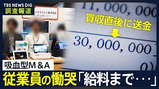 【悪質MampA問題 第3弾】「筆舌に尽くしがたい辛い思い…」大阪の中小企業が倒産 従業員への深刻被害 給料日直前に資金吸い取る 悪質業者の代表に“初直撃”｜TBS NEWS DIG [upl. by Materse362]