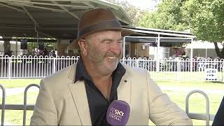 Gundagai Adelong Racing Club President Jeremy Pearce talks with Graeme White [upl. by Delbert]