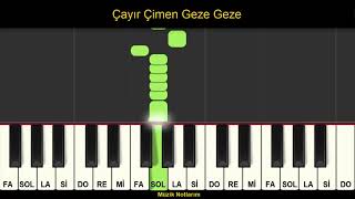 Çayır Çimen Geze Geze Melodika Org Notaları [upl. by Oremoh78]