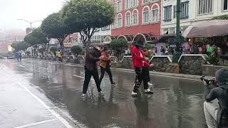 Michael Jackson of Baguio City with the 2600 moonwalkers rain or shine dance performance [upl. by Bellis]