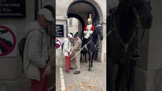 A Tourists DilemmaIgnoring the Kings Guard and the Soldier about the lines at Horse Guards Parade [upl. by Eelah]