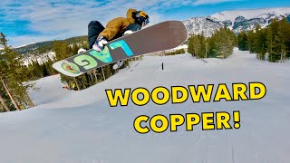 Snowboarding My FAVORITE PARKS In COLORADO Woodward Copper Peace Park 2022 [upl. by Nilrac]