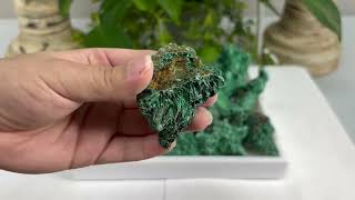 Natural Fibrous Malachite Mineral Specimen Lot [upl. by Brenner305]