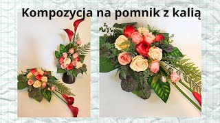 Kompozycja na pomnik z kalią Kompozycje na Wszystkich Świętych [upl. by Derina834]