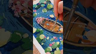 WowGhibli Pond painting😱ghibli art drawing painting shorts trending short youtubeshorts [upl. by Schuster]