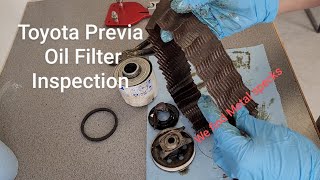 Toyota Previa Oil Filter inspection after 11500 km [upl. by Audly]