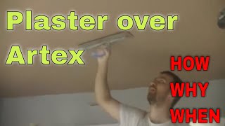 How to Plaster over Artex and Textured Ceilings [upl. by Zel]