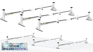 VEVOR Van Ladder Roof Racks 3 Bars 661 LBS Capacity Adjustable Matte Review [upl. by Gisele]