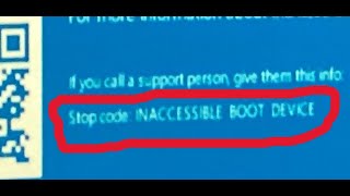 Fix INACCESSIBLE BOOT DEVICE Blue Screen CrashINACCESSIBLE BOOT DEVICE Stop Code Error Windows 11 [upl. by Massie]